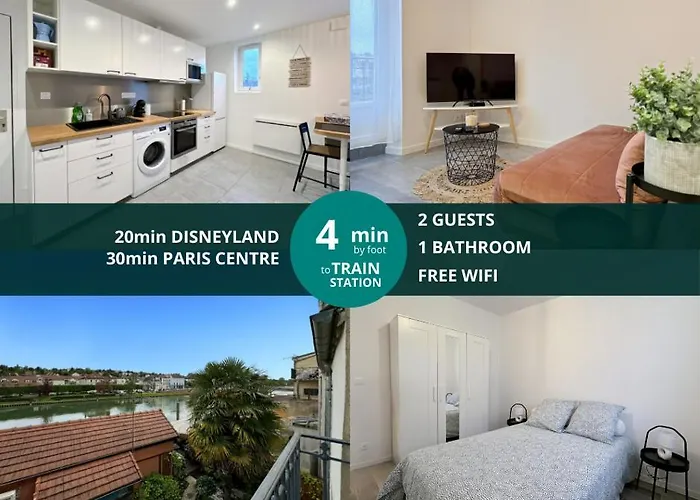 Le Cosy Lagny - Appartement Cosy Avec Balcon Vue Sur Marne